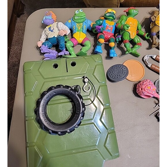 Vtg 1980's 90's Teenage Mutant Ninja Turtles TMNT Figures Accessories Parts lot - Picture 2 of 13